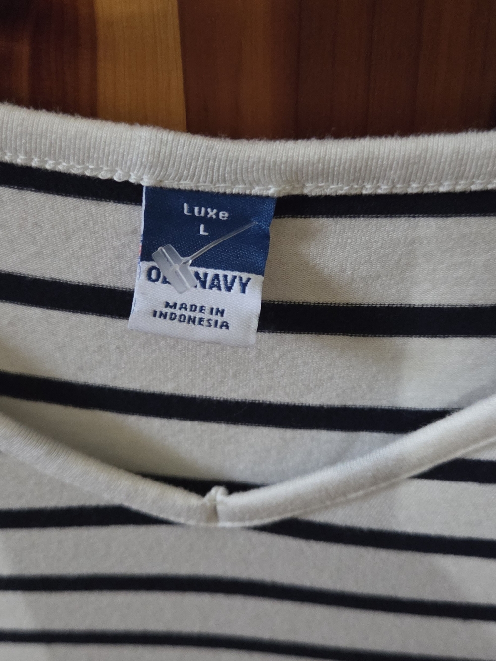 Old Navy LUXE Women's Striped Crewneck Top - White & Black